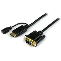 StarTech ® Câble convertisseur actif HDMI vers VGA de 10 pi, adaptateur HDMI vers VGA, 1920 x 1200 ou 1080p-Réduisez l’encombrement de votre poste de travail ou de votre salle de classe grâce à un câble de 10 pi précis allant de votre ordinateur HDMI à votre écran VGA