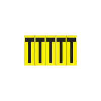 Accuform Signs - Les Fournitures Et Les Outils - Repères Individuels De Lettres Et De Chiffres, paquet de 10-Caractère T