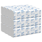 Scott - Essuie-mains Pro Slimfold - Avec technologie Absorbency Pockets pour séchage rapide - Pour les distributrices Kimberly-Clark Professional compatibles - Blanc - Paquet de 24-24 paquets d’essuie-mains à plis Slimfold Scott Pro/caisse