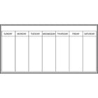 WallPops!MD – Calendrier hebdomadaire à effacement à sec-Calendrier hebdomadaire - Blanc