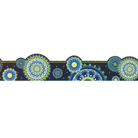 Garniture décorative extra large Eureka, harmonie bleue-mandala, paquet de 72-Illustration en couleur imprimée sur du papier cartonné