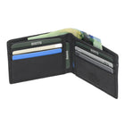Roots - Portefeuille fin pour homme avec fenêtre d'identification au dos - Noir-Dimensions: 4,13 po L x 0,59 po l x 3,35 po H