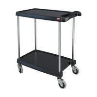Mycart – Chariot utilitaire, 300 lb, 2 tablettes, 16 x 35 1/2 po (MY1627-24BL)-Nombre de tablettes : 2