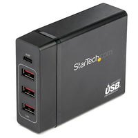 StarTech Chargeur de bureau USB-C à 1 port avec une puissance de 60W - 3 ports USB-Alimentez votre ordinateur portable ou votre cellulaire avec Power Delivery de 60 W en utilisant ce chargeur portable USB C