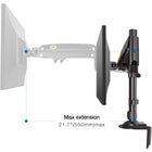 North Bayou H100 Support de Mouvement Complet pour un Seul Moniteur - 17 po-30 po - Noir-Installation facile: installation par pince en C ou par trou à œillets, la pince en C fonctionne parfaitement sur des épaisseurs de bureau inférieures à 3,54 po (90 mm), tandis que le montage par œillets s'adapte à un diamètre de trou de 0,39 à 1,97 po (10 à 50 mm), s'adapte facilement à la plupart des cas d'utilisation