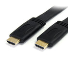 StarTech  Câble plat HDMI haute vitesse avec Ethernet, Câble HDMI Ultra HD 4K x 2K, HDMI vers HDMI, M/M, 10 pi-La conception du câble plat HDMI convient à tous les espaces restreints, ce qui le rend idéal pour les parcours de cables difficiles d’accès