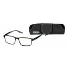 Sportex - Lunettes de lecture +1.50 avec protection contre la lumiere bleue-Monture rectangulaire contemporaine unisexe offerte en bleu avec une conception durable, legere et flexible