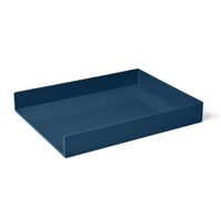 Poppin – Plateau à lettre, bleu ardoise (105971)-Le plateau à lettres simple convient à tout style de rangement