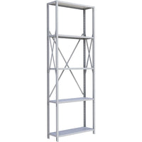 Metalware – Étagère enclenchable RK429, 5 tablettes, 36 x 24 x 100 po, gris pâle-Système de tablettes ajustables offrant un espace de rangement solide, mais économique qui convient à vos besoins