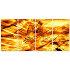 Designart – Impression moderne sur toile, tempête de sable jaune, 4 panneaux (PT3080-271)-Impression
