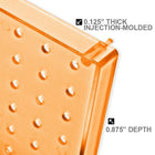 Azar Displays – Panneau d’accrochage mural à 1 côté perforé, 44 x 13,5 po, orange transparent, 2/paquet (771344-ORG)-Orange transparent