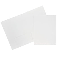 JAM PaperMD – Chemises au fini lin à 2 pochettes, blanc, 50/paquet-Chemises blanches au fini lin