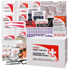 First Aid Central - Trousse de premiers soins règlementaire CSA - Type 3 - Intermédiaire - Moyenne - Métal-Emballée dans un boîtier métallique mural durable avec logo bilingue de trousse de premiers soins.
