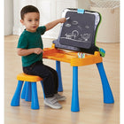 VTech - Explore & Write Activity Desk - Version anglaise-Se transforme d’un bureau à un chevalet ou une ardoise et doté d’un espace de rangement pour le matériel d’artiste fin d’encourager le jeu naturel.