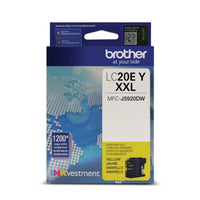 Brother – Cartouche d'encre jaune INKvestment LC20E, rendement très élevé (LC20EYS)-Jaune