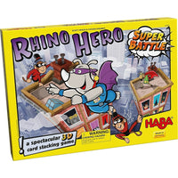 Jeu Rhino Hero - Super combat-Un jeu héroïque d'empilement de cartes en 3D pour 2 à 5 joueurs âgés de 5 ans et plus
