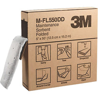 3M - Absorbants Pliés 3M, 50' Lo X 5po La, Absorption 10,5 Gal.-Absorption/pqt 10,5 gal.