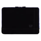 Housse de Protection Ordinateur, suède, Vangoddy Pochette PC Portable Ultrabook Sacoche Laptop Compatible 15,6 po, Noir et Bleu-Le compartiment arrière zippé est idéal pour contenir des accessoires