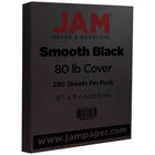 JAM Paper Papier cartonné mat, 8,5 x 11 po, 100 lb, noir lisse, 250/paquet (64429575b)-Noir lisse