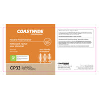 Coastwide Professional - Étiquette secondaire, Nettoyant neutre pour plancher concentre CP33-À utiliser sur un contenant secondaire