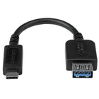StarTech ® Adaptateur USB 3,1 de 6 po GEN 1 (5 Gb/s), USB-C vers USB-A, M/F-Connexions simples à travers un connecteur réversible USB Type-C, qui se branche sur votre appareil avec l’un ou l’autre des côtés vers le haut