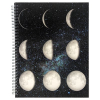 Staples Cahier à spirales - 8 po W x 10 po L - Phases de lune - 80 feuilles lignées-Cahier à spirales avec pages perforées