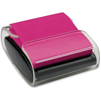 3MMC Post-it – Distributeur de feuillets éclair colorés super collants, 3 x 3 po, noir-Le distributeur de feuilles de notes comprend une coquille externe en acrylique pour rendre la couleur des feuillets visible