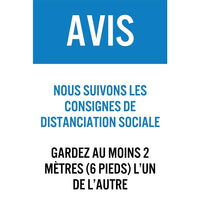 Autocollant Mark Maker Français Cling Adhesive Back - Remarquez Nous Suivons Les Conseillers De Distance Sociale-Autocollant autocollant français au dos
