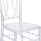 Flash Furniture Chaise empilable cristal glacé de Flash Elegance avec dossier design du créateur-Conception légère