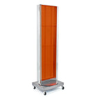 Azar Displays – Panneau perforé sur pied, base rotative, 60 x 16 po, orange (700258-ORG)-Acrylique orange