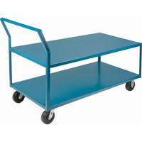 Kleton – Chariots surbaissés robustes, hauteur globale de 41 po, profondeur globale de 72 po, capacité de 2400 lb-Nombre de tablettes : 2
