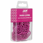JAM PAPER - Trombones Circulaires Colores, Rose Vif Fuchsia, 2 Paquets de 50-Quantite : 50 par boîte; 2 Boîtes