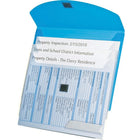 Oxford® - Chemise de format lettre avec 4 pochettes coulissantes, bleu-4 pochettes coulissantes