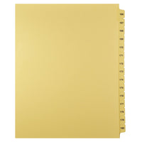 Markmaker - Serie des Intercalaires imprimes Legal, Chamois, 1/15th coupe, format lettre, sans trous, Numero 166 - 180-Chamois