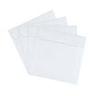 JAM Paper Enveloppes carrées standard avec fermeture gommée, 6 1/2 x 6 1/2 po, blanc, 100/pqt-Fermeture : gomme