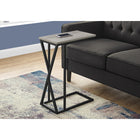 Monarch Specialties - 3248 Table D'Appoint - 25 po H/Gris/Metal Noir-Dimensions du produit: 25,25 po H x 10,25 po L x 18,25 po L
