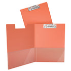 Davis Group Planchette a pince indispensable a levier Lettre, paquet de 10 – Orange-Clear interior pockets on front & back covers to secure loose documents and allow for easy identification of content