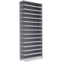 Metalware – Étagère enclenchable RK354, 15 tablettes, 36 x 24 x 88 po, gris pâle-Système de tablettes ajustables offrant un espace de rangement solide, mais économique qui convient à vos besoins