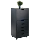 Winsome - Classeur 20616 Halifax, fini noir-Roulettes en option, deux blocables