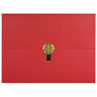 St. James - Porte-certificats/porte-documents - Sceau d'or avec un ruban d'or - rouge - paquet de 5-Ajoutez une touche d'élégance, de cérémonie et de sincérité à l'attribution de reconnaissance