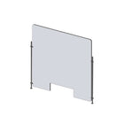 Mark Maker Rod Sneeze Guard - Acrylique transparent 1/4" -panneau de 30" Lx31,5"H- ensemble de tiges de 24"H - passage de 4"x12"-Distanciation sociale optimale entre deux groupes de personnes