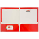JAM PaperMD – Chemise lustrée à 2 pochettes, 9 1/4 x 11 1/2 (po), rouge, 100/boîte-2 pochettes