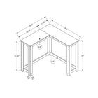 Monarch Specialties - 3658 Table D'Appoint Console De Coin 36 po L - Gris-Construction solide et stable, avec un design a deux niveaux pour un grand espace de rangement. Rangez livres, cadres photo et fleurs.