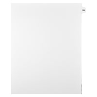Markmaker - Intercalaires imprimes Legal, Blanc, 1/15th coupe, format lettre, sans trous, 25 tabs/PQT, 5 PQT/Boite, Numero 136-Intercalaires imprimes Legal