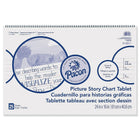 Pacon Chart Tablette Picture Story 24" x 16" Blanc, Paquet de 3-Idéal pour une utilisation en classe.