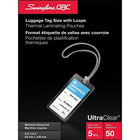 Swingline - Pochettes de plastification GBC UltraClearâ„¢ de 5 mm - étiquettes de bagage avec boucle - transparent - paquet de 50-Plastifieuses thermiques