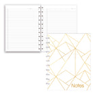 Livre de notes MiracleBind Collection Or de Blueline -11 x 9-1/16po - Blanc - 116 Pages-Ligné gris avec marge
