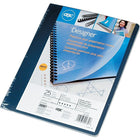 GBC - Couvertures de présentation Designer Premium Plus, marine uni, couverture arrière, paq./25-Mélangez et agencez les les couvertures avant et arrière pour ajouter une touche personnelle   