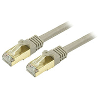 StarTech Câble de raccordement Ethernet Cat6a blindé, 25 pi, gris (C6ASPAT25GR)-Protège vos données contre le bruit, les interférences radio et les perturbations électromagnétiques