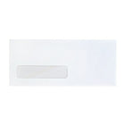 Staples - Enveloppes n° 10 à fenêtre avec rabats gommés, 4 1/8 x 9 1/2 po, 24 lb, blanc, boîte de 500-Papier blanc résistant de 24 lb qui cache facilement le contenu